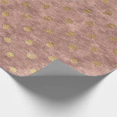 Velvet Polka Tiny Golden Stippen Blush Pastel Roze Cadeaupapier (Hoek)