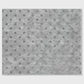 Velvet Polka Tiny Silver Stippen Grafiet Gray Cadeaupapier (Vlak)