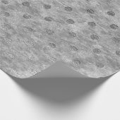 Velvet Polka Tiny Silver Stippen Grafiet Gray Cadeaupapier (Hoek)
