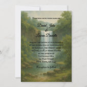 Velvet Rapids Photo Wedding Invitation Kaart (Voorkant)