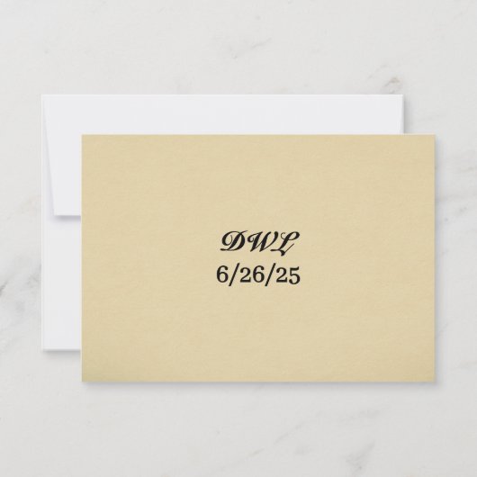 Velvet Rapids Wedding RSVP Card (Achterkant)
