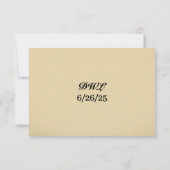 Velvet Rapids Wedding RSVP Card Kaartje (Achterkant)