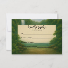 Velvet Rapids Wedding RSVP Card Kaartje