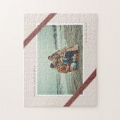 Velvet Ribbon geaccentueerd Kerstfoto ontwerp Legpuzzel (Verticaal)