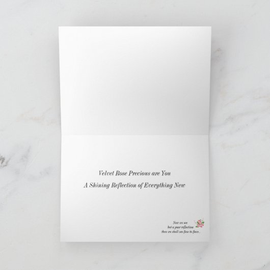 Velvet Roos Wenskaart Kaart (Binnen)