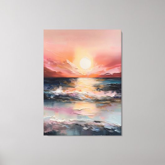 Velvet Sunset Over the Sea  Canvas Afdruk (Voorkant)