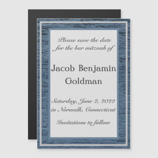 Velvet Zeeen Magnetic Save the Date Card (Voorkant / Achterkant)