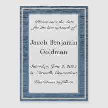 Velvet Zeeen Magnetic Save the Date Card