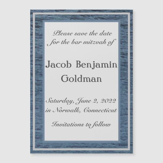 Velvet Zeeen Magnetic Save the Date Card (Voorkant)