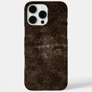 Velvety Bronze Damask Bruine barokgrunge iPhone 16 Pro Max Hoesje