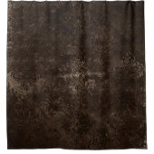 Velvety Bronze Damask | Bruine barokgrunge Douchegordijn (Voorkant)
