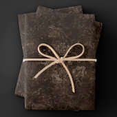 Velvety Bronze Damask | Bruine barokgrunge Inpakpapier Vel
