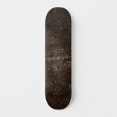 Velvety Bronze Damask | Bruine barokgrunge Persoonlijk Skateboard (Voorkant)