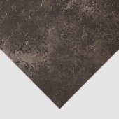 Velvety Bronze Damask | Bruine barokgrunge Tissuepapier (Detail)