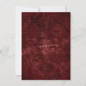 Velvety Henna Damask | Crimson Red Baroque Oh Baby Kaart (Achterkant)