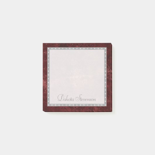 Velvety Henna Damask | Crimson Red Grunge Baroque Post-it® Notes (Voorkant)
