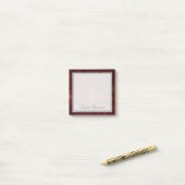 Velvety Henna Damask | Crimson Red Grunge Baroque Post-it® Notes (Op bureau)