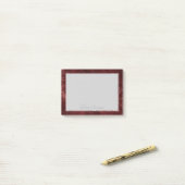 Velvety Henna Damask | Crimson Red Grunge Baroque Post-it® Notes (Op bureau)