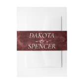 Velvety Henna Damask | Crimson Red Grunge Baroque Uitnodigingen Wikkel (Voorkant Voorbeeld)