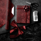 Velvety Henna Damask | Rode noodlijdende grunge Cadeaupapier