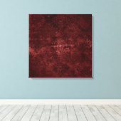 Velvety Henna Damask | Rode noodlijdende grunge Canvas Afdruk (Insitu (Houten vloer))