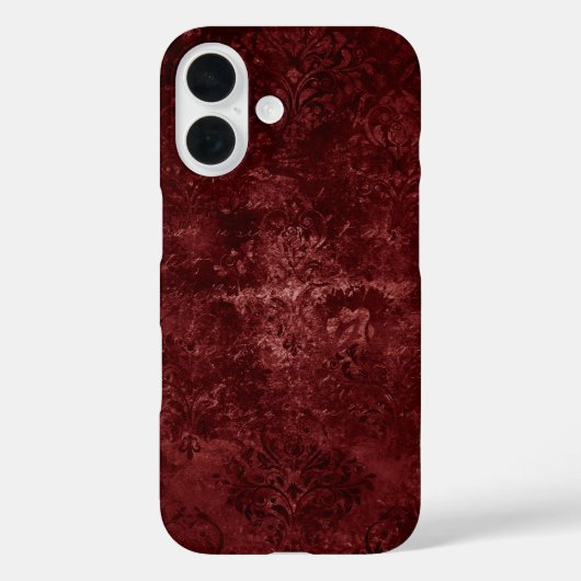 Velvety Henna Damask | Rode noodlijdende grunge Case-Mate iPhone Case (Achterkant)