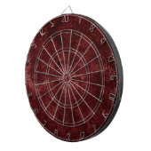 Velvety Henna Damask | Rode noodlijdende grunge Dartbord (Voorkant Rechts)