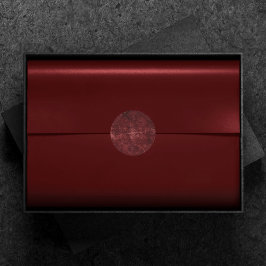 Velvety Henna Damask | Rode noodlijdende grunge Ronde Sticker