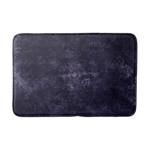 Velvety Midnight Damask   Indigo Paarse Grunge Badmat