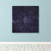Velvety Midnight Damask | Indigo Paarse Grunge Canvas Afdruk (Insitu (Houten vloer))