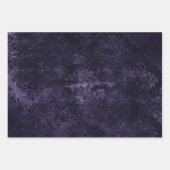 Velvety Midnight Damask | Indigo Paarse Grunge Inpakpapier Vel (Voorkant 2)