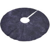Velvety Midnight Damask | Indigo Paarse Grunge Kerstboom Rok (Gekanteld)
