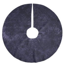 Velvety Midnight Damask | Indigo Paarse Grunge Kerstboom Rok