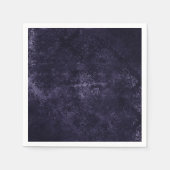 Velvety Midnight Damask | Indigo Paarse Grunge Servet (Voorkant)