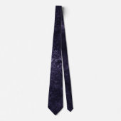 Velvety Midnight Damask | Indigo Paarse Grunge Stropdas (Voorkant)