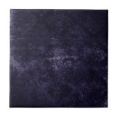 Velvety Midnight Damask | Indigo Paarse Grunge Tegeltje (Voorkant)