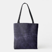 Velvety Midnight Damask | Indigo Paarse Grunge Tote Bag (Achterkant)