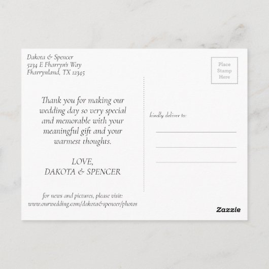 Velvety Onyx Damask | Black Vampy Grunge Aangepast Briefkaart (Achterkant)