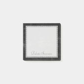 Velvety Onyx Damask | Black Vampy Grunge Aangepast Post-it® Notes (Voorkant)