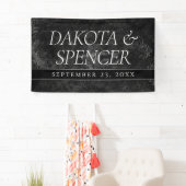 Velvety Onyx Damask | Black Vampy Grunge Aangepast Spandoek (Insitu)