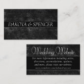 Velvety Onyx Damask | Website van Black Grunge Bar Informatiekaartje (Voorkant / Achterkant)