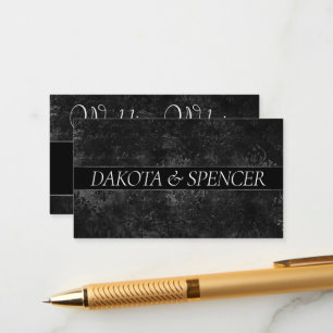 Velvety Onyx Damask   Website van Black Grunge Bar Informatiekaartje