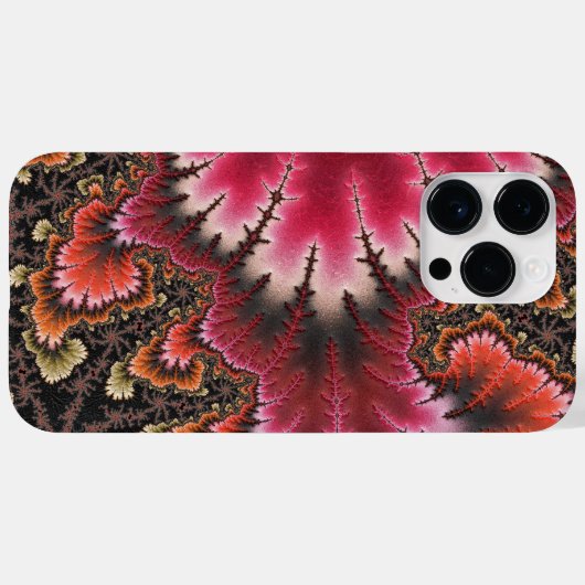 Velvety Soft Rosy Floral look Fractal Abstracte Ar Case-Mate iPhone Case (Achterkant (horizontaal))