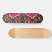Velvety Soft roze Floral Kijk Fractal Abstract Persoonlijk Skateboard (Horizontaal)