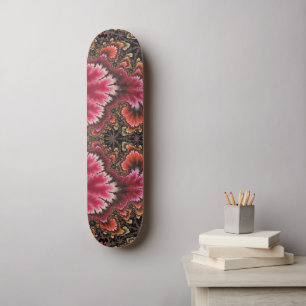 Velvety Soft roze Floral Kijk Fractal Abstract Persoonlijk Skateboard