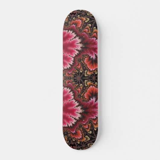 Velvety Soft roze Floral Kijk Fractal Abstract Persoonlijk Skateboard (Voorkant)