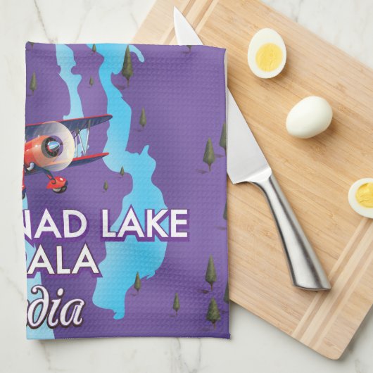 Vembanad Lake,India reisposter Theedoek (Quarter Fold)