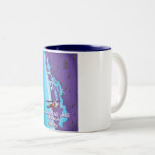 Vembanad Lake,India reisposter Tweekleurige Koffiemok (Voorkant rechts)