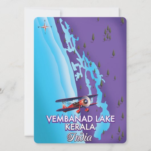 Vembanadmeer, India reisposter (Voorkant)