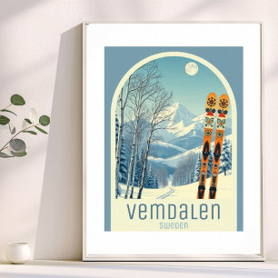 Vemdalen Härjedalen Zweden skioord Poster